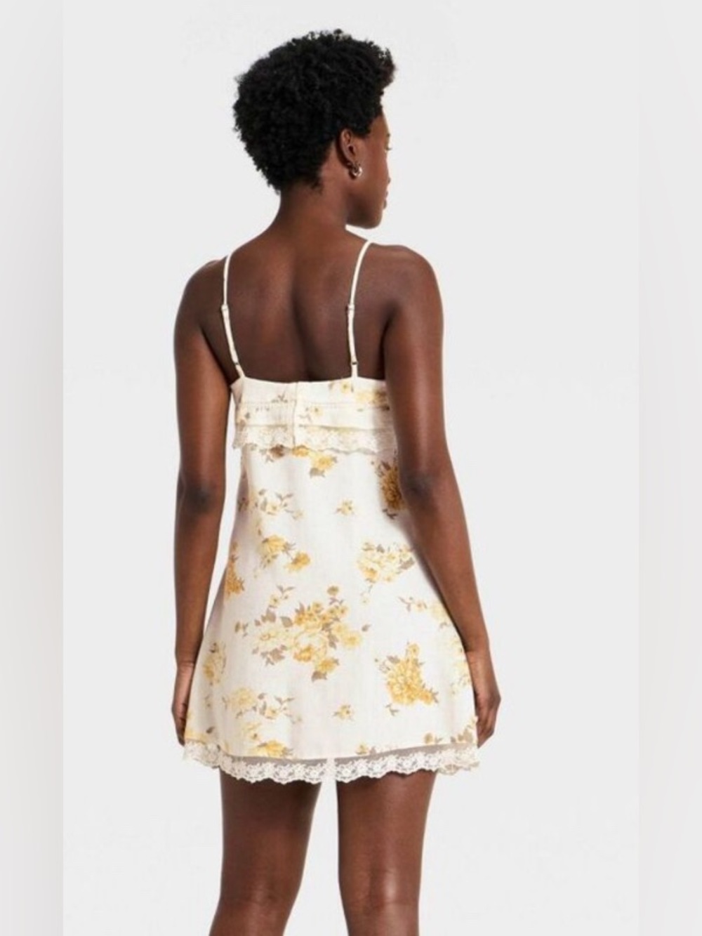 Universal Thread Yellow Floral Ruffle Sundress - Picture 2 of 3